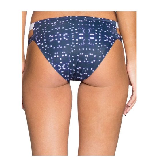 New Tavik Navy Blue Dotted Bikini Bottom - Size Large - Picture 2 of 10